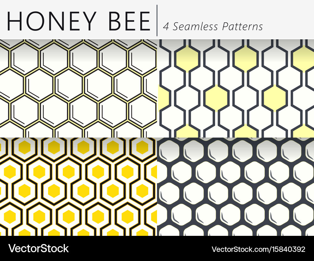 Honeycomb Pattern Set vector image