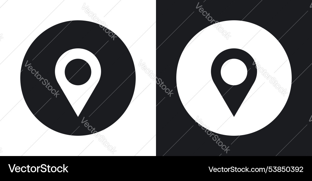 Navigation pin icon set Vector Image