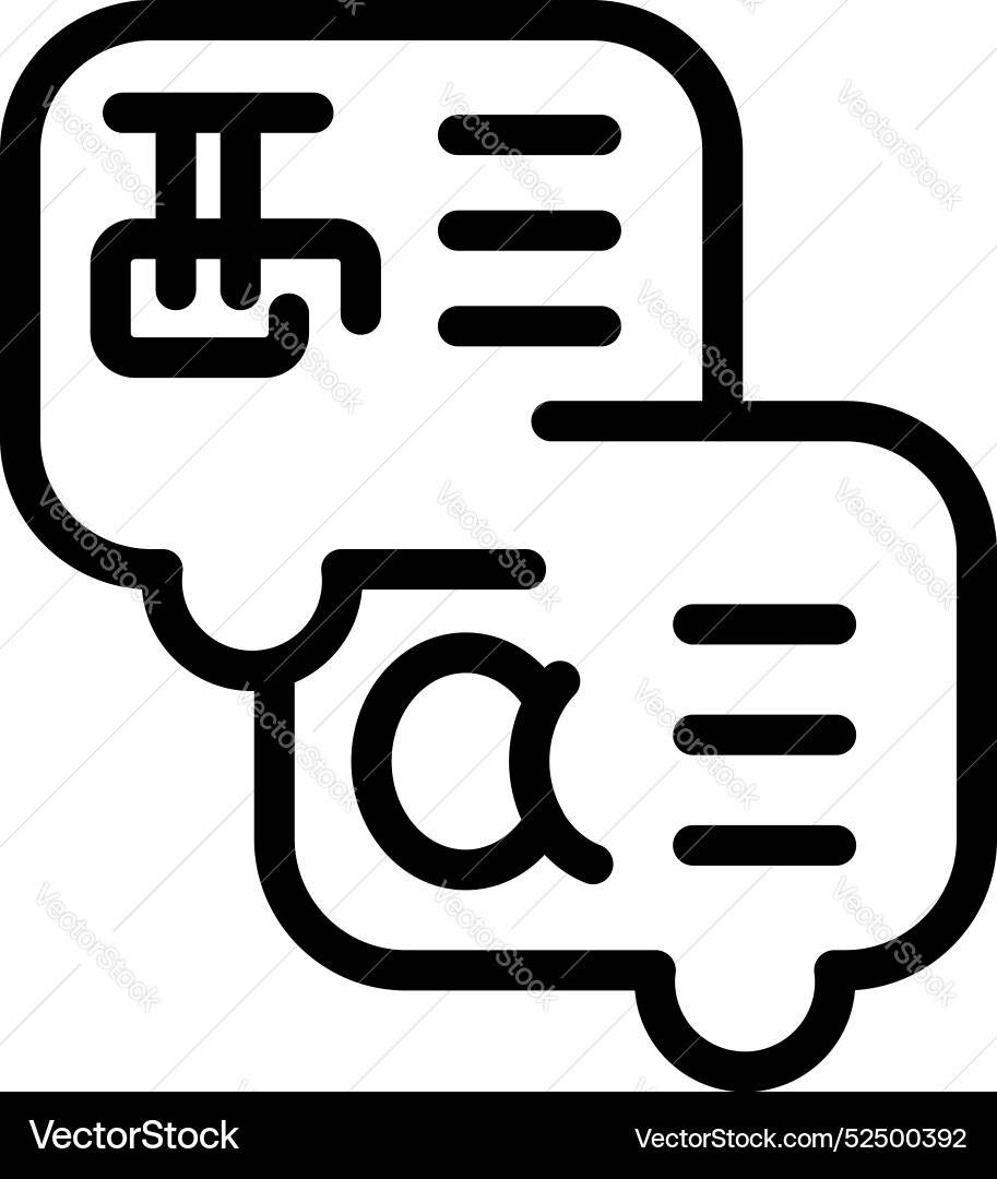 Online language course icon showing foreign Online language course icon showing foreign vector image