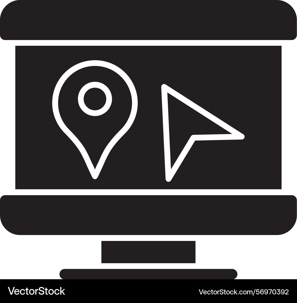 Pointer glyph style icon design vector image