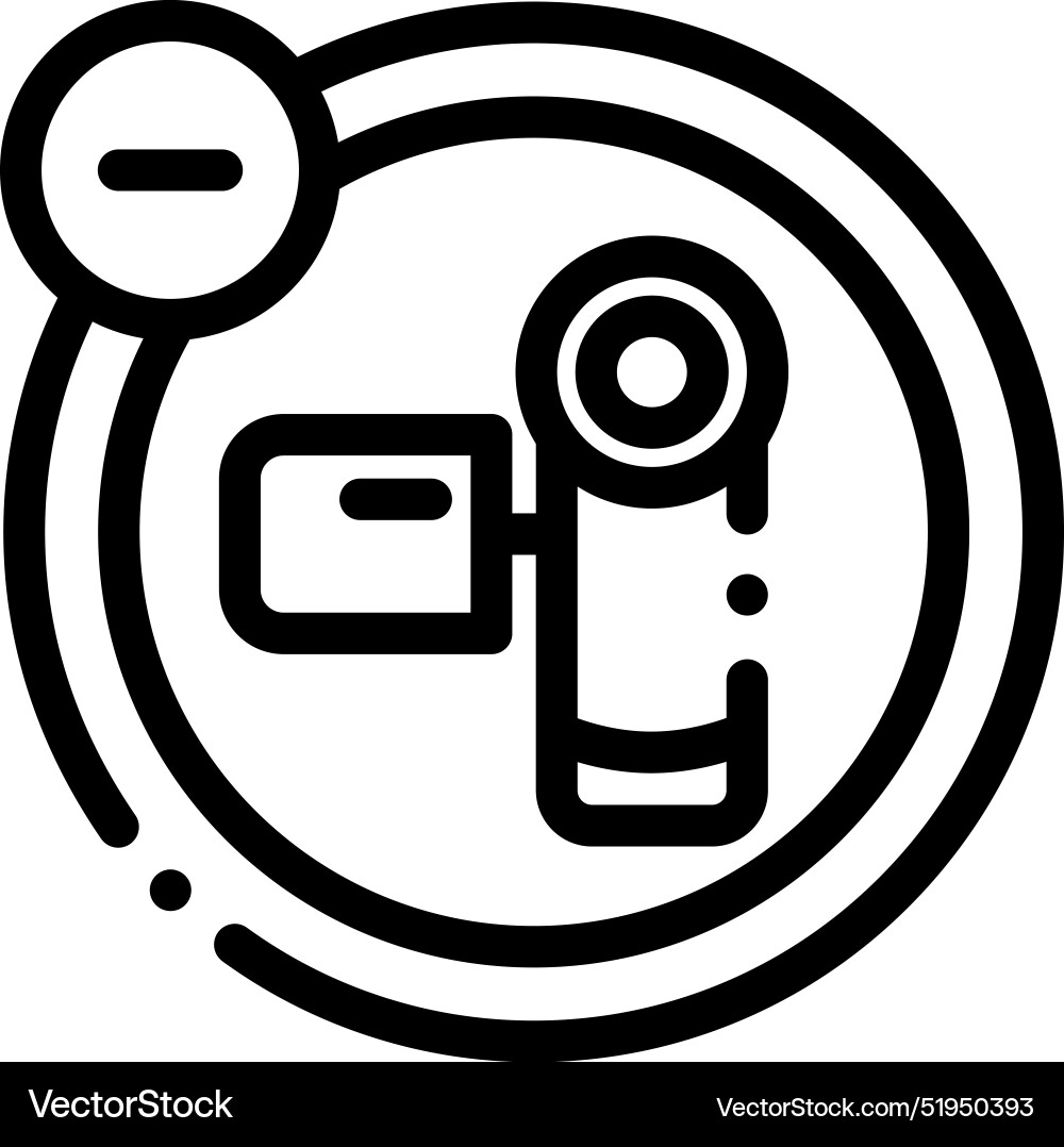 Camera icon thin linear style design isolated Camera icon thin linear style design isolated Vector Image