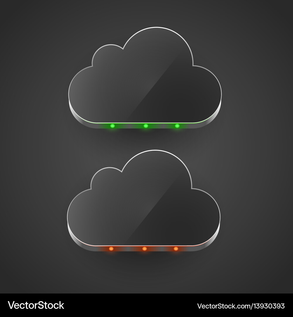 Cloud technology computing concept led vector image
