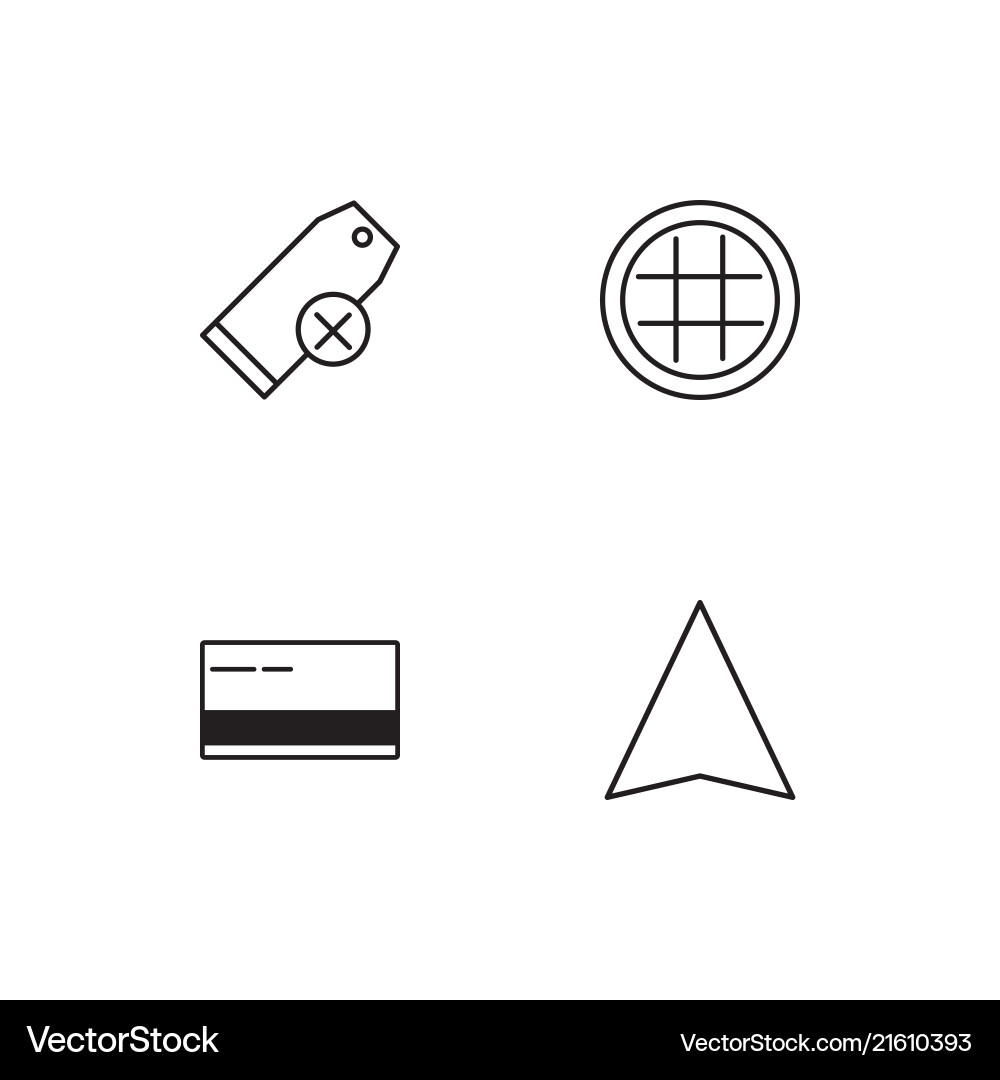 Commerce linear icons set simple outline vector image