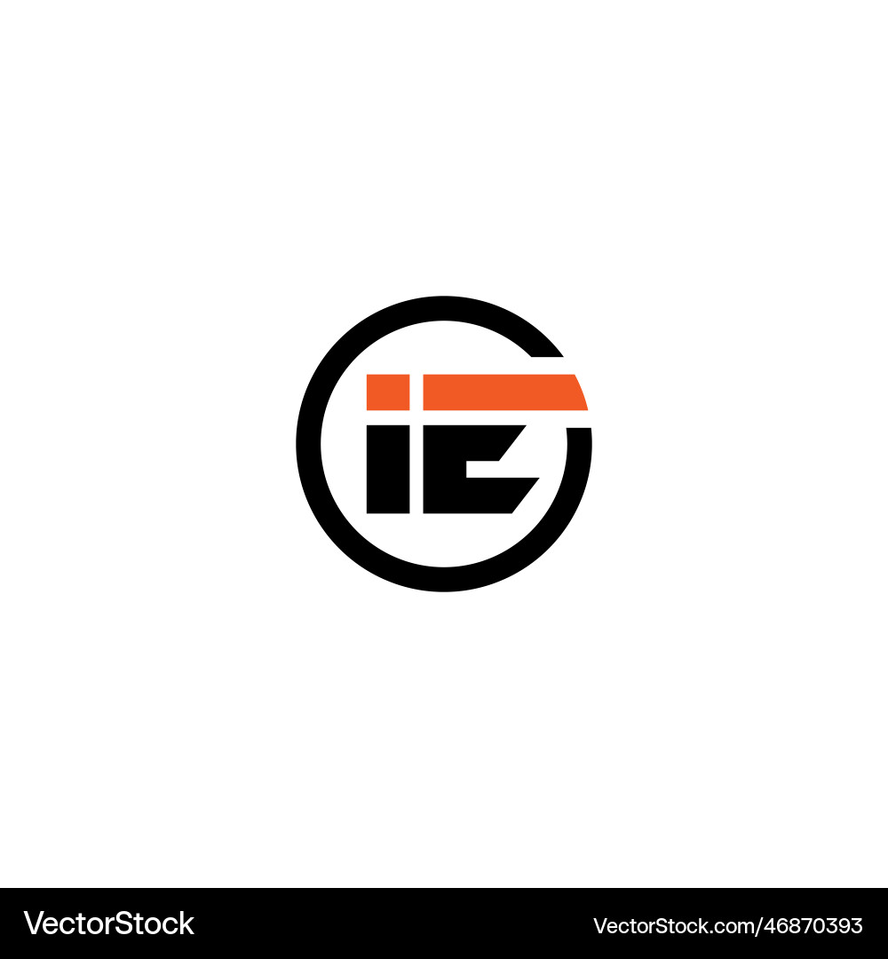 Ie initial letters of brand name monogram Vector Image