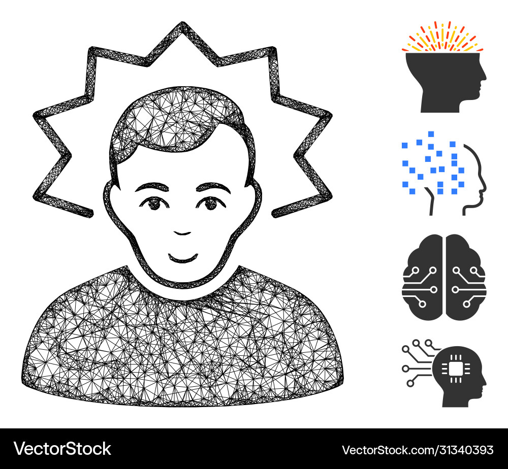 Inventor web mesh vector image