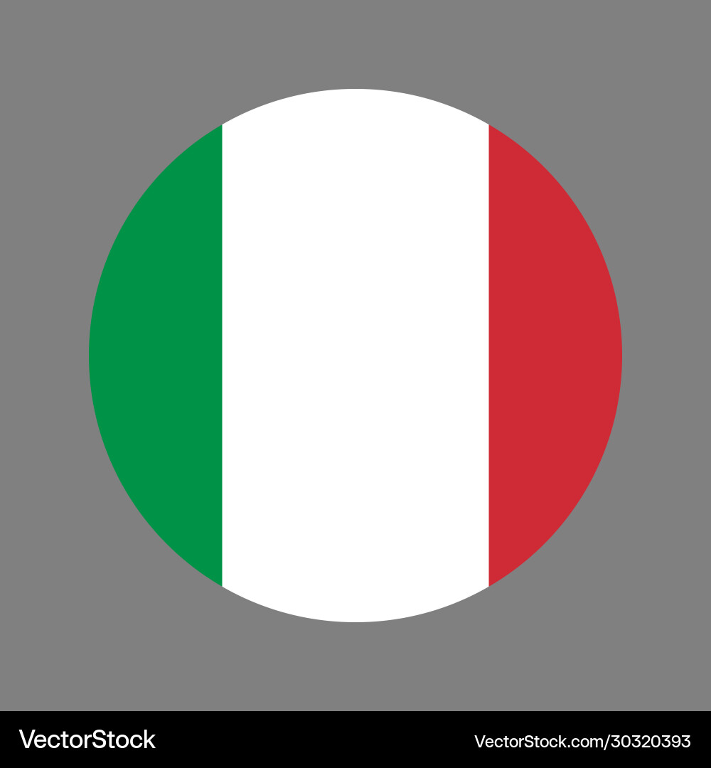 Italian flag icon isolate print Royalty Free Vector Image for Printable Free Printable Italy Flag