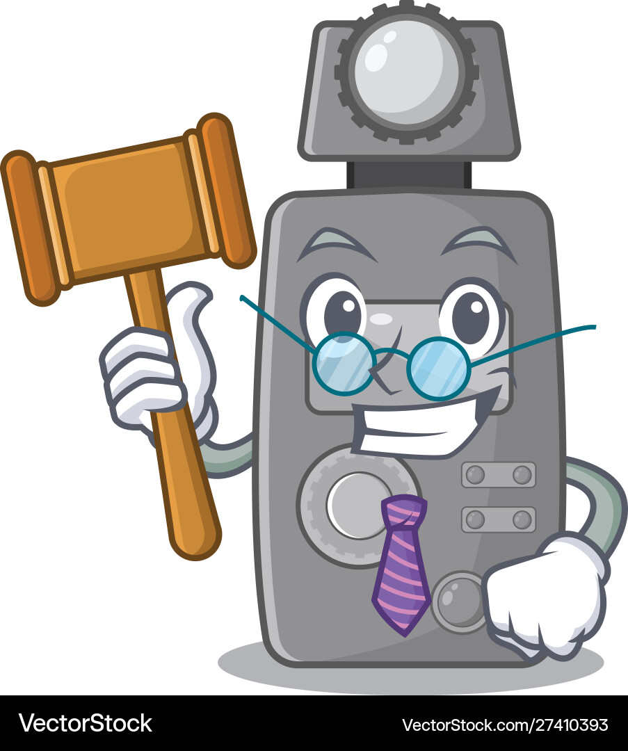 Judge light meter with in character Judge light meter with in character Vector Image