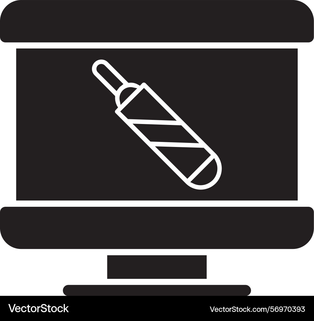 Laser pointer glyph style icon design vector image