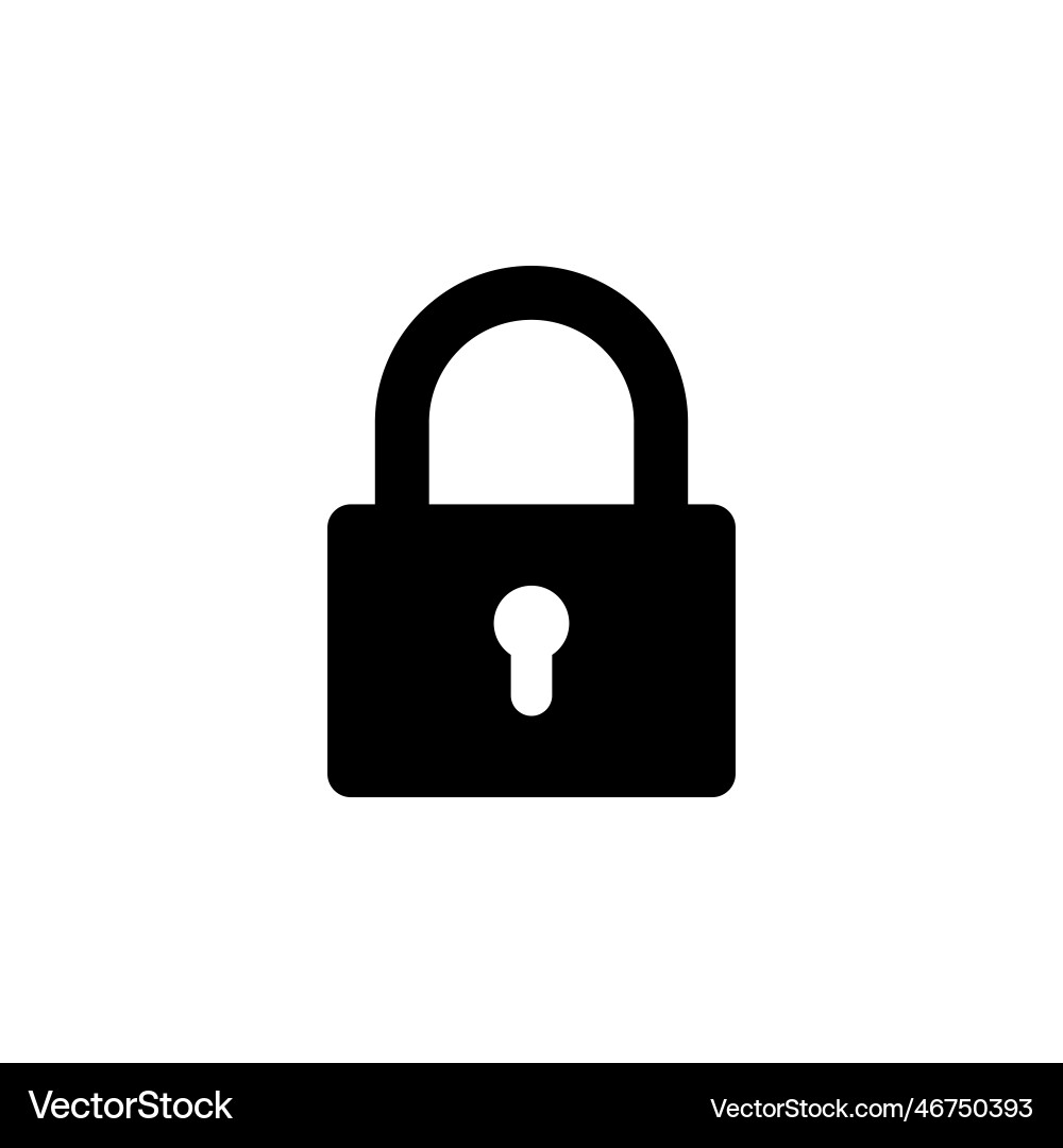 Lock icon padlock encryption security Vector Image