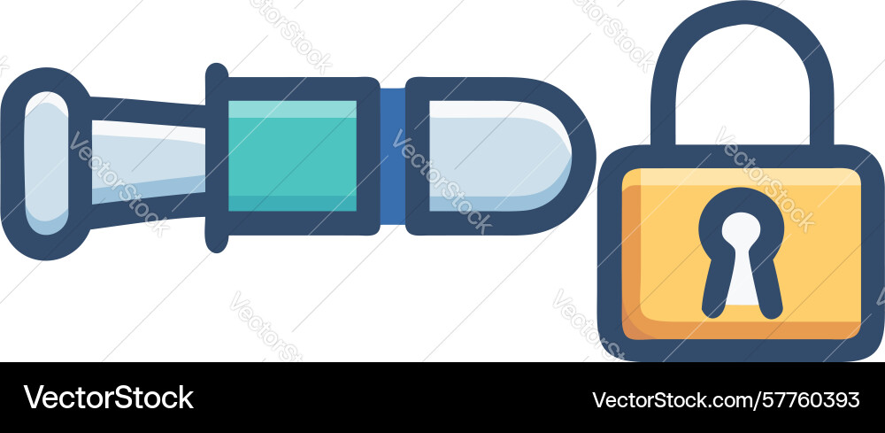 Padlock with audio jack icon design generative ai vector image