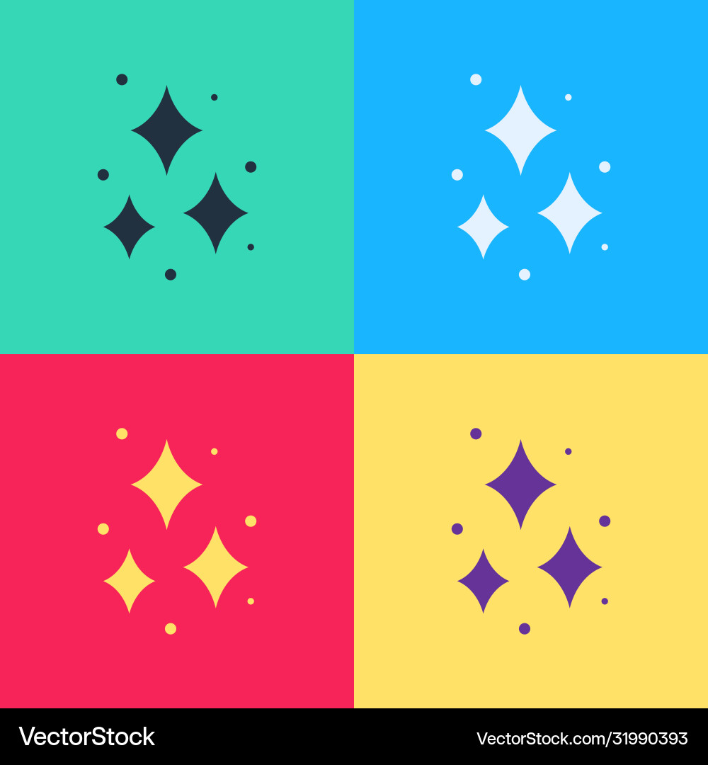 Pop art firework icon isolated on color background Pop art firework icon isolated on color background vector image