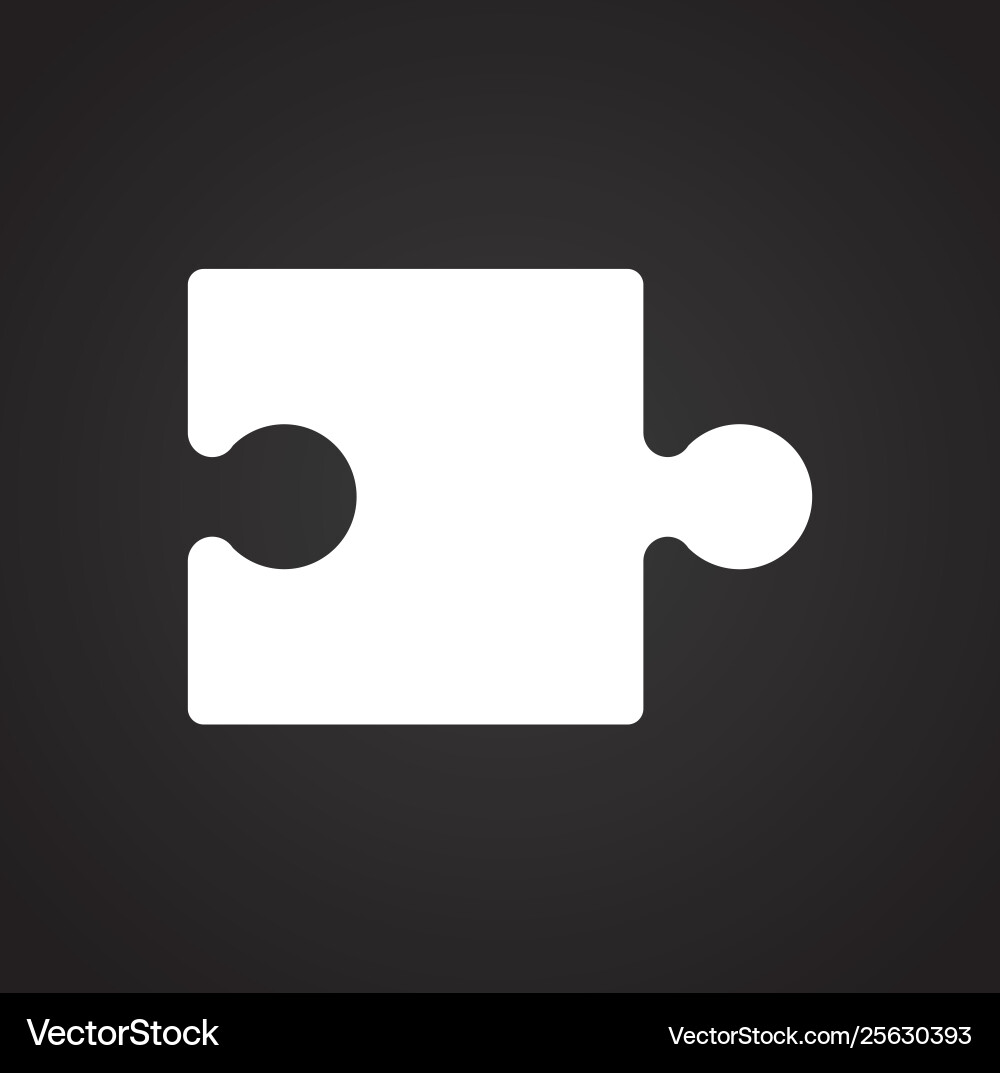 Puzzle icon on background for graphic and web Puzzle icon on background for graphic and web Vector Image