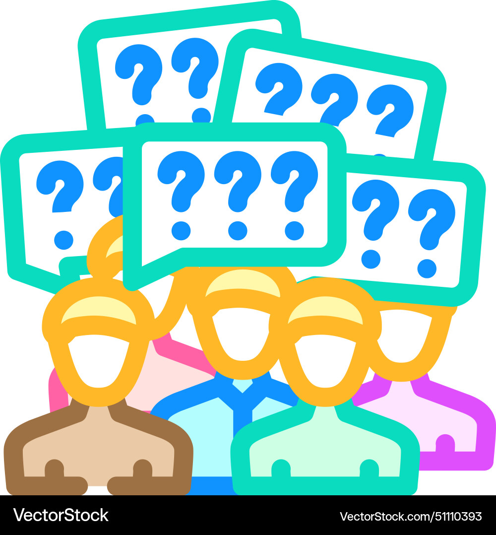 Qa session color icon vector image