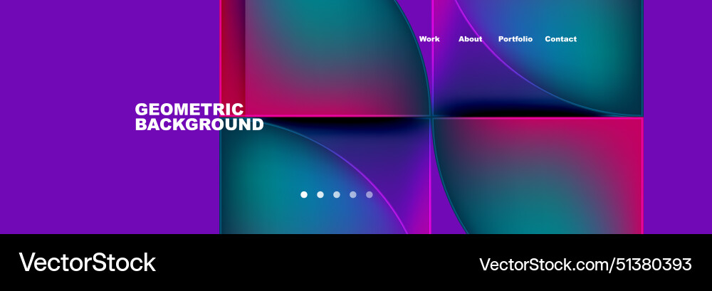 Round triangles and squares web site page template Round triangles and squares web site page template Vector Image