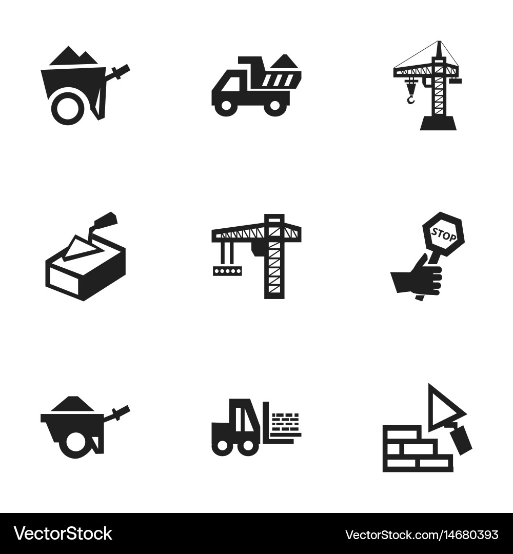 Set of 9 editable structure icons includes vector image