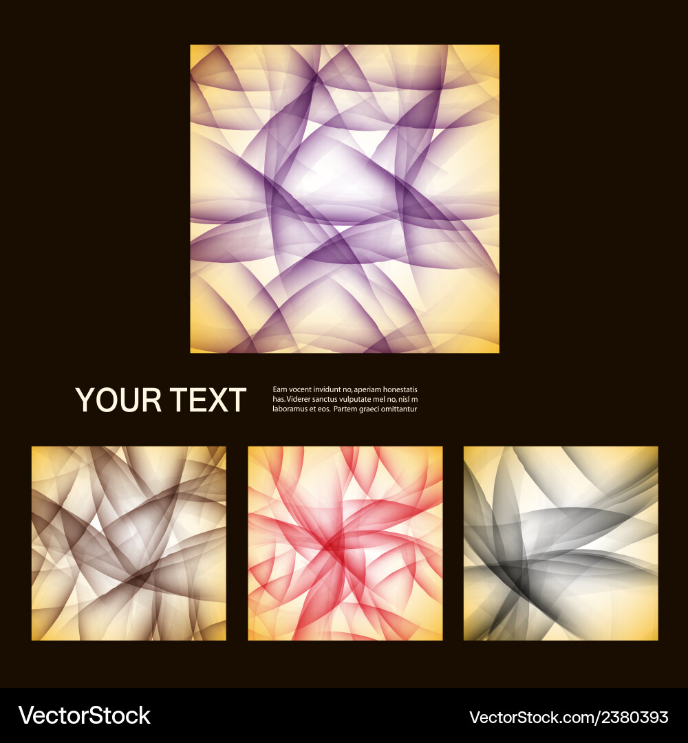 Set of abstract line background eps10 vector image