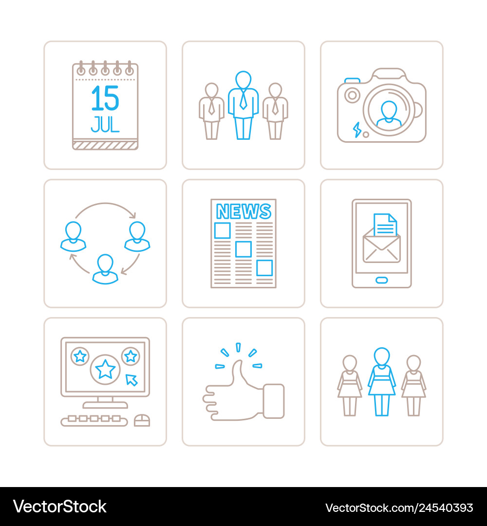 Set of social networking icons and concepts Set of social networking icons and concepts vector image