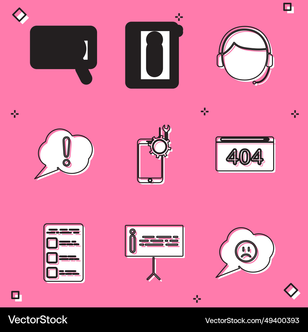 Set system bug concept user manual man vector image