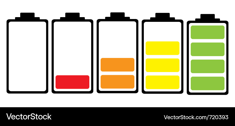 Simple battery icon vector image