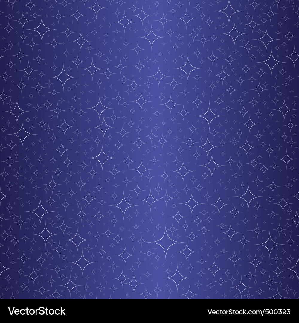 Starry Snowflake Pattern vector image
