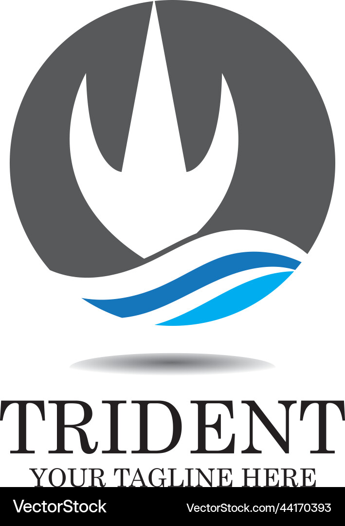 Trident Logo Vorlage Icon Design Trident Logo Vorlage Icon Design Vektorbild