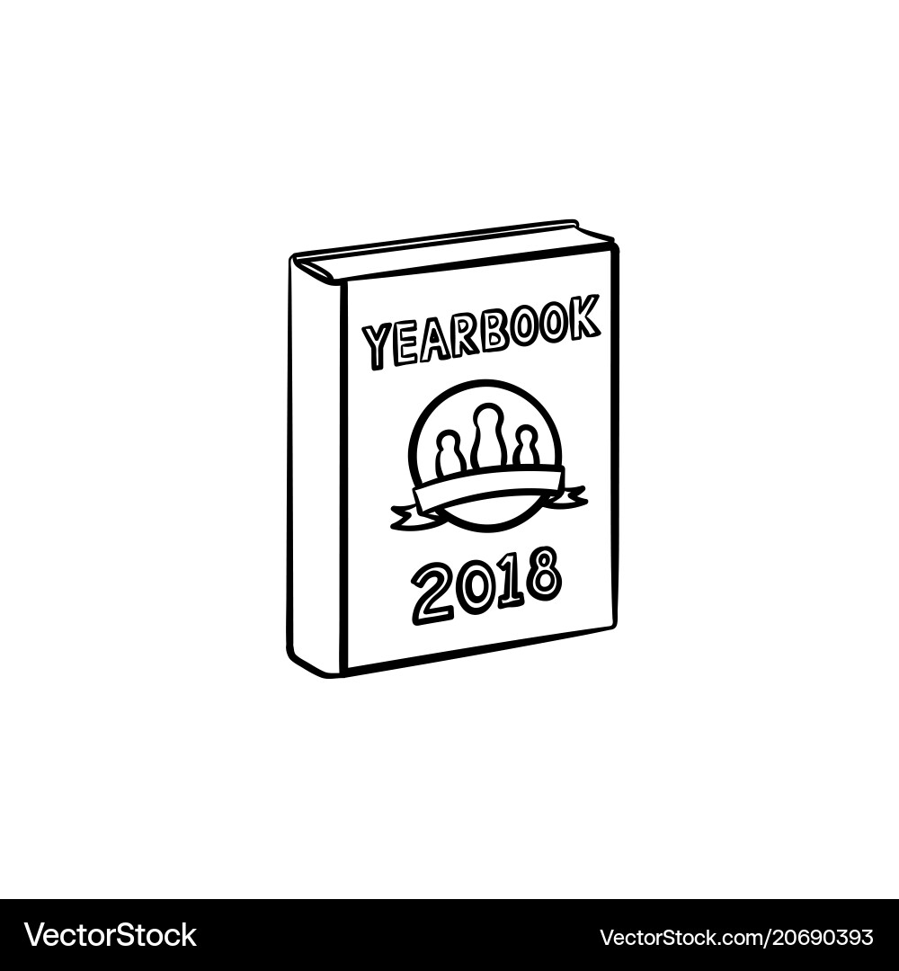 Yearbook hand drawn sketch icon Yearbook hand drawn sketch icon vector image