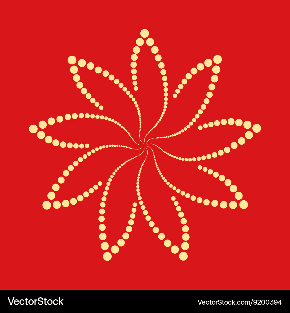Abstract dotted shape design element vector image
