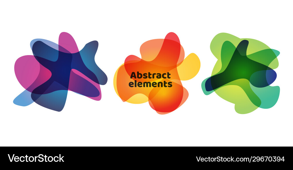 Abstract fluid liquid gradient element collection Abstract fluid liquid gradient element collection vector image