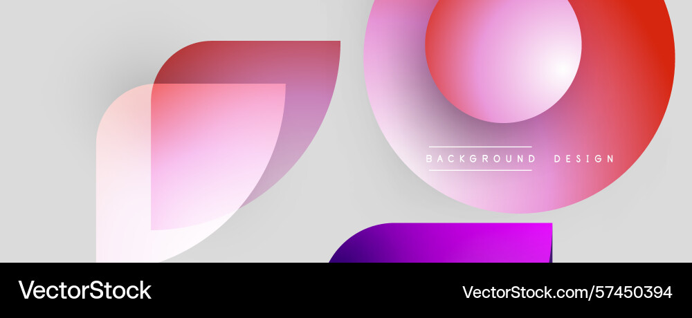 Abstract shapes overlap creating vibrant Vector Image