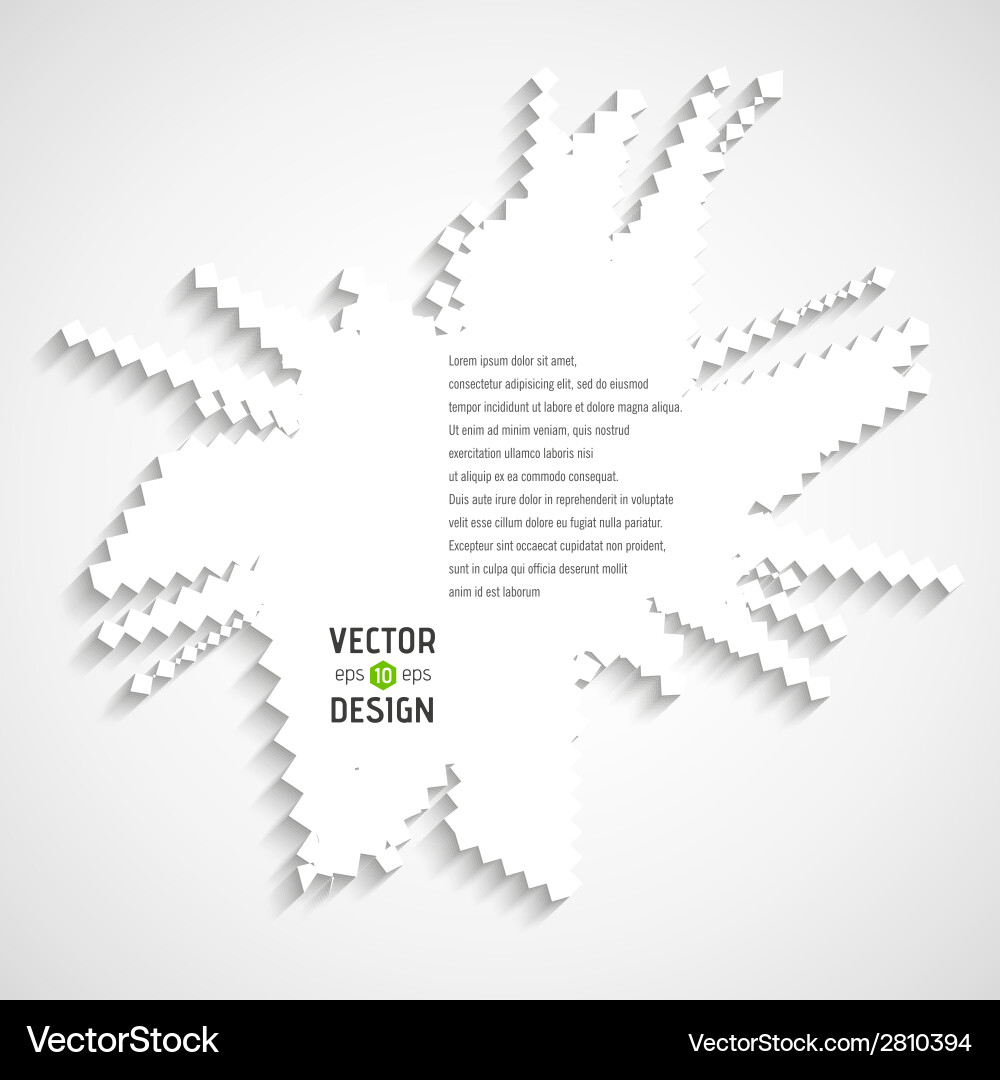 Abstract white text design box on zigzag line vector image