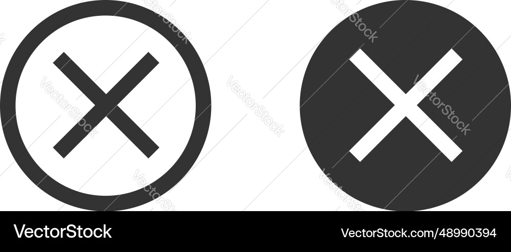 Close icon sign cancel symbol web design error Close icon sign cancel symbol web design error vector image