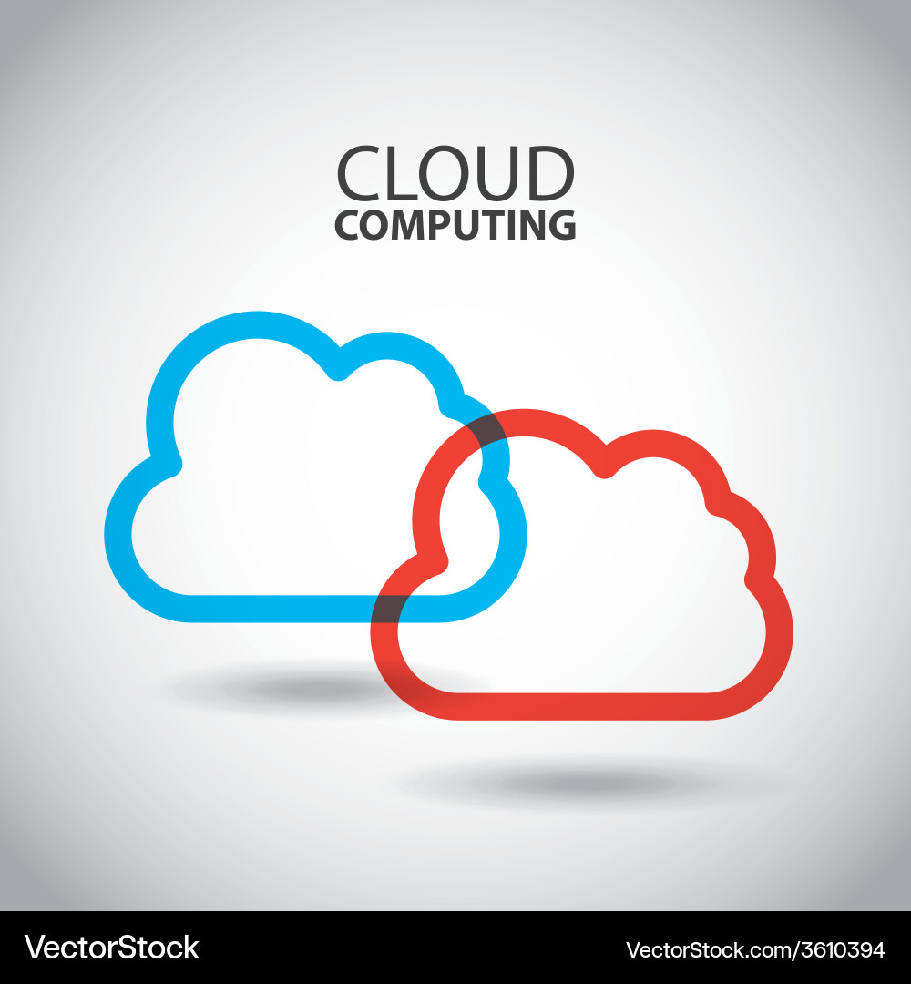 Cloud Computing Icons vector image