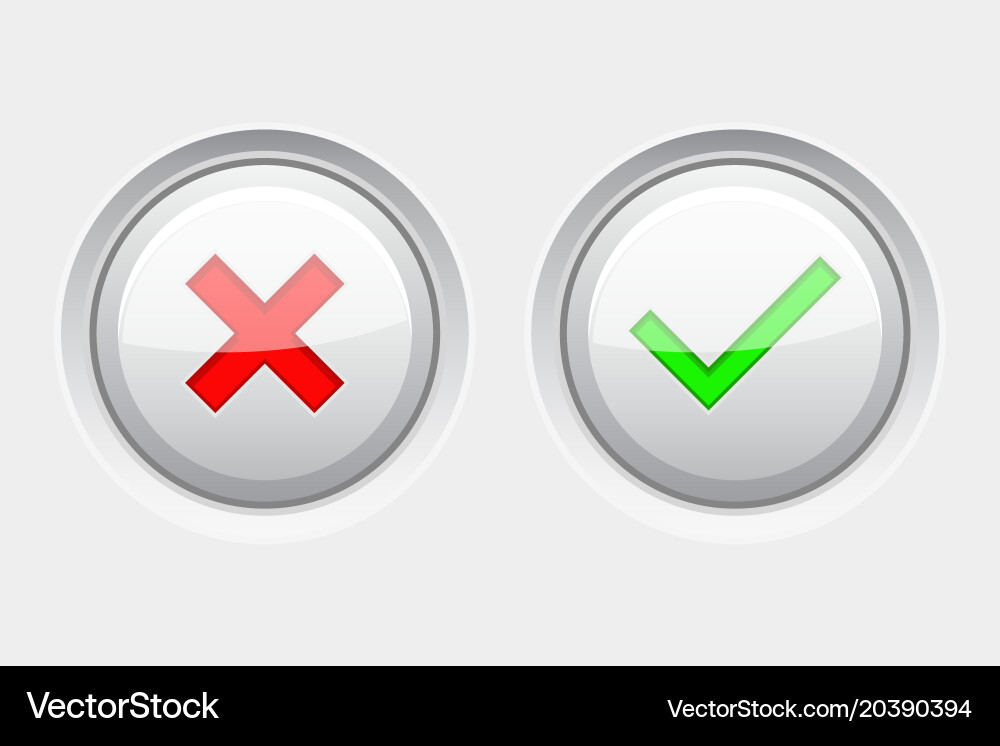 Colored Web Buttons with Signs vector image