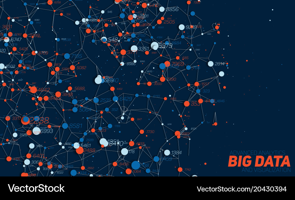 Complex Data Network Visualization vector image