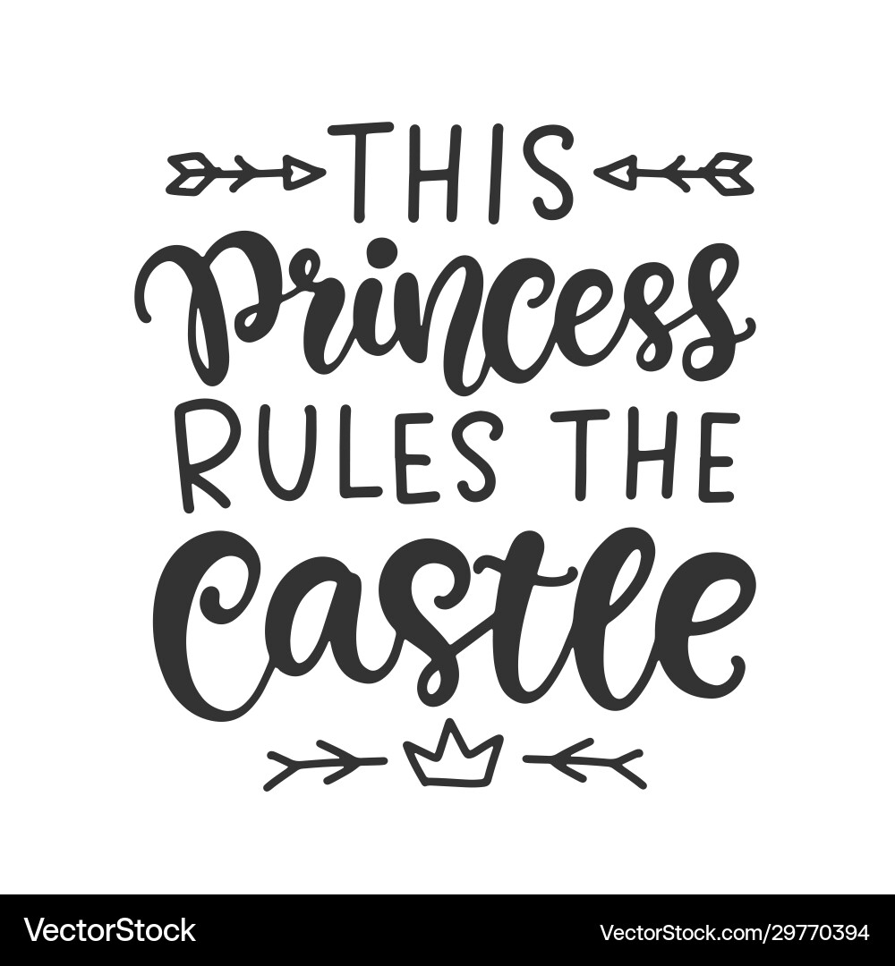 Diese Prinzessin Regeln Burg lustigen Druck Diese Prinzessin Regeln Burg lustigen Druck vektorbild
