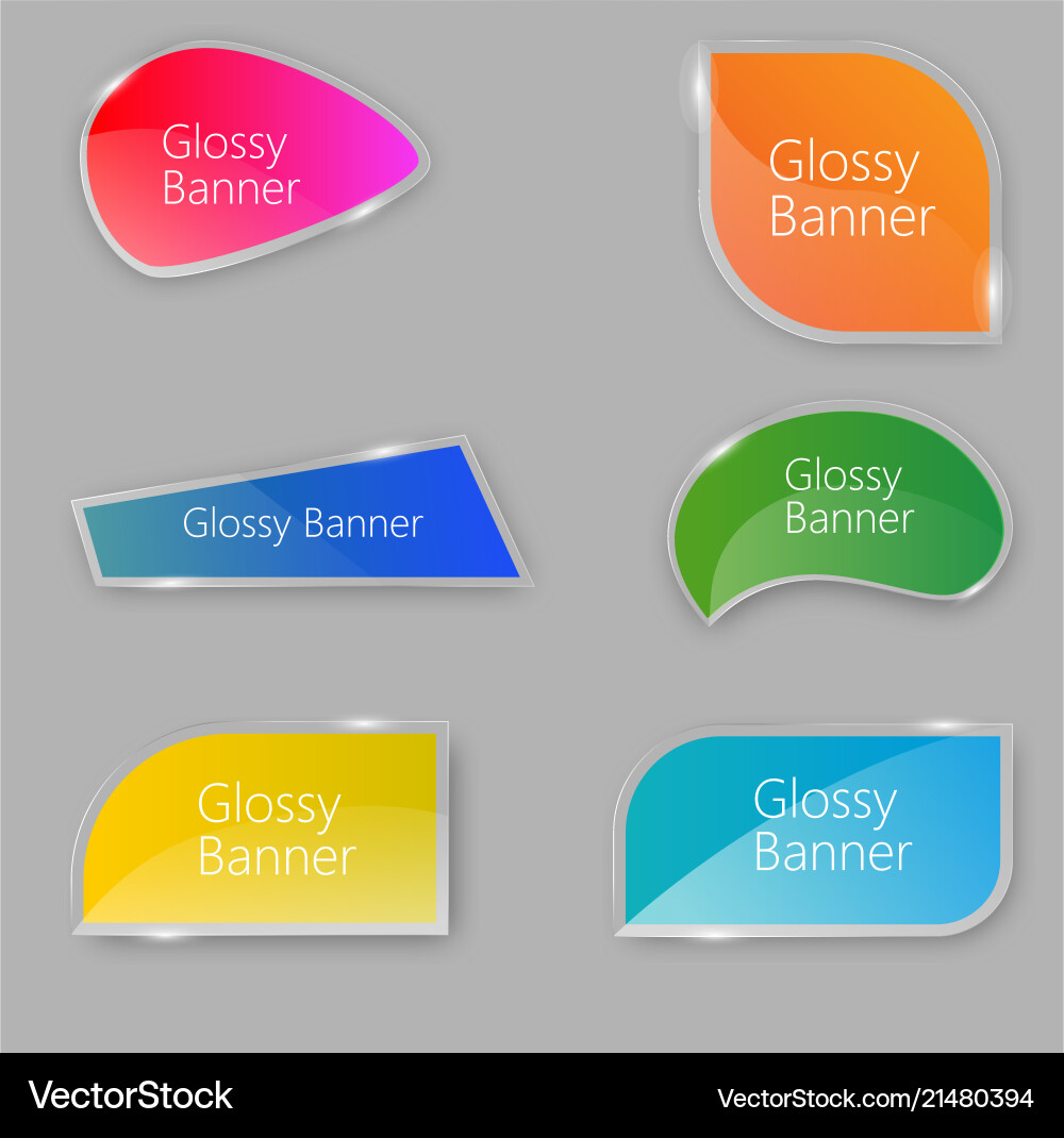 Glossy bannerbe used for workflow vector image