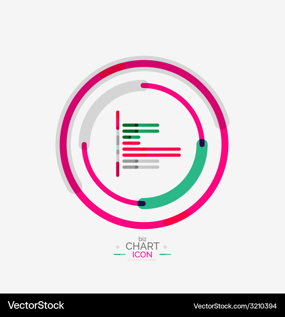 Line graph chart icon Vector Image
