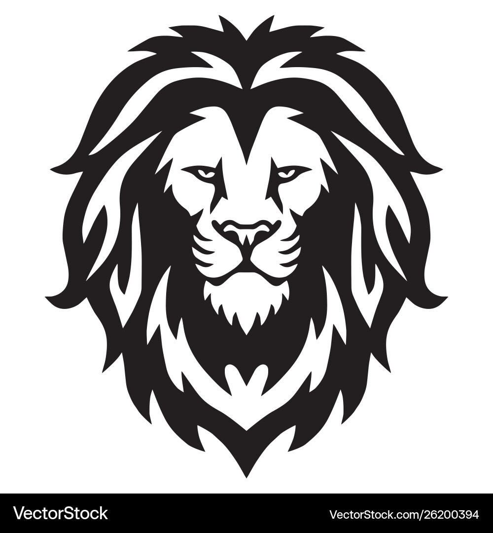 Lion Head Logo Template vector image