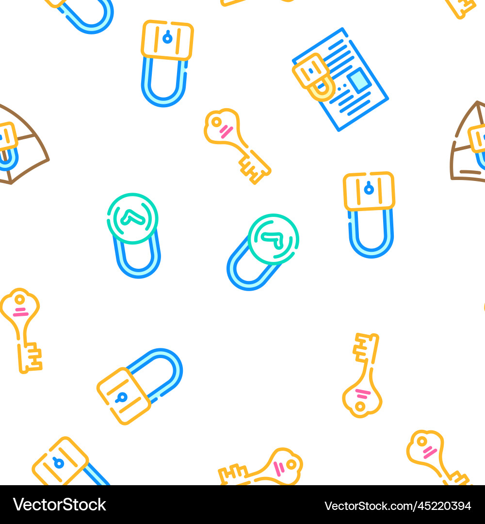 Padlock lock safe password seamless pattern Padlock lock safe password seamless pattern vector image