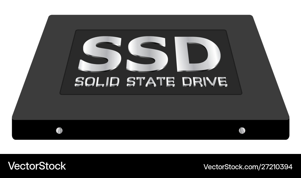 Solid state drive or ssd Royalty Free Vector Image