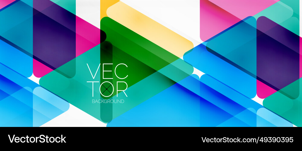 Abstract background color transparent triangles Vector Image