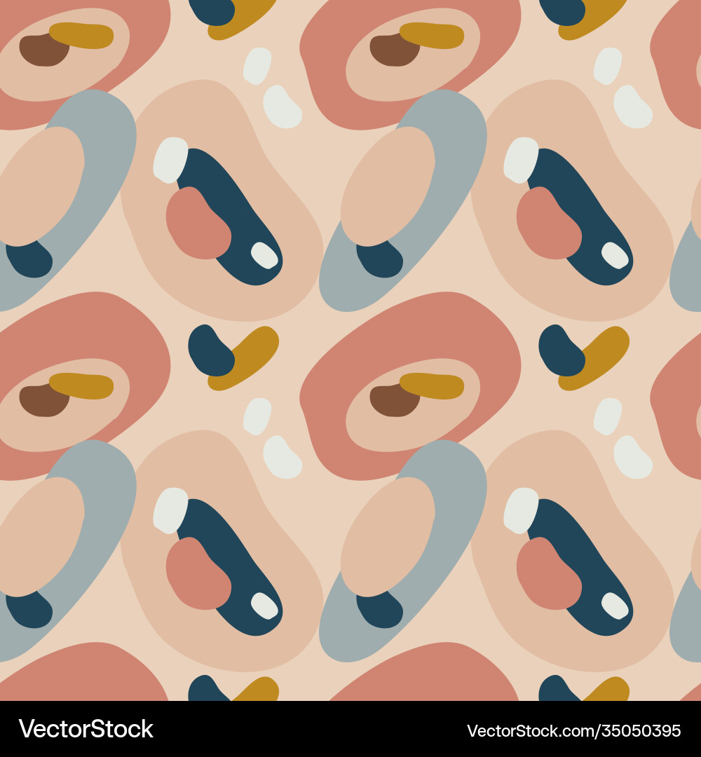 Abstract circle blots seamless pattern Vector Image