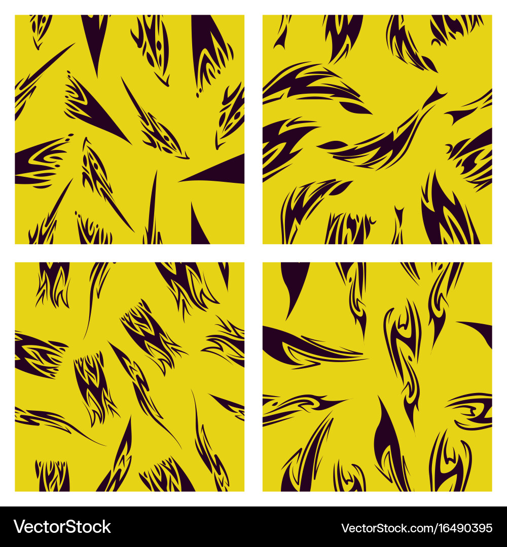 Assembly of patterns in striped style Vector Image