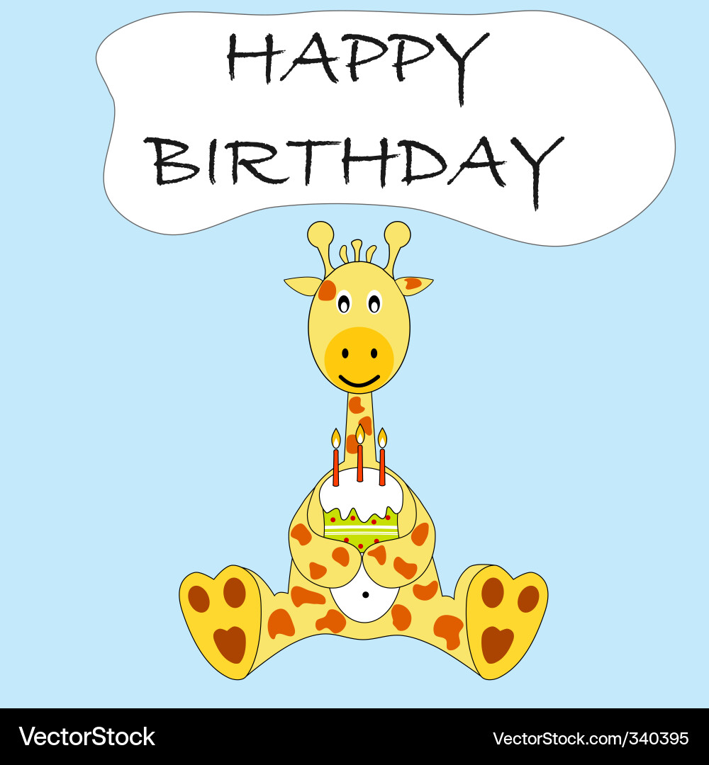 Birthday card vector image