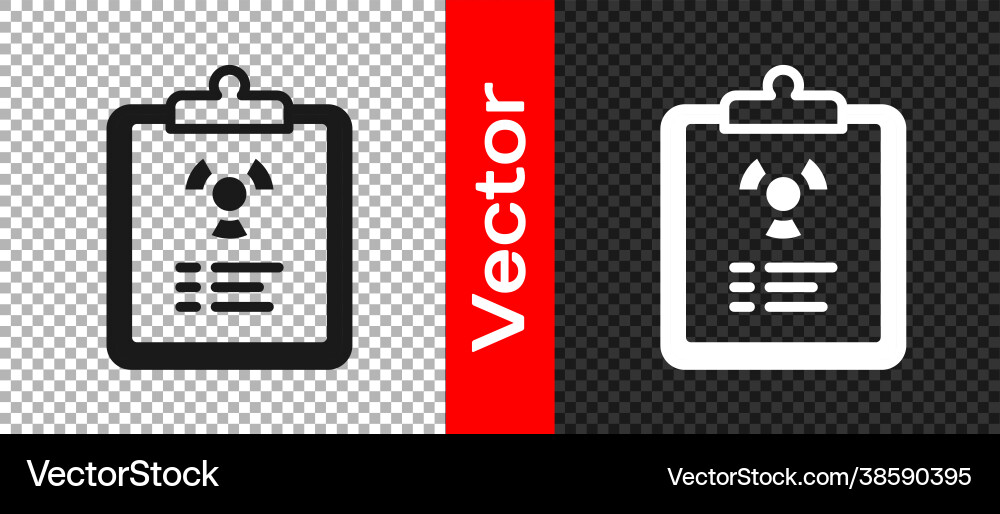 Black radiation warning document icon isolated Black radiation warning document icon isolated vector image