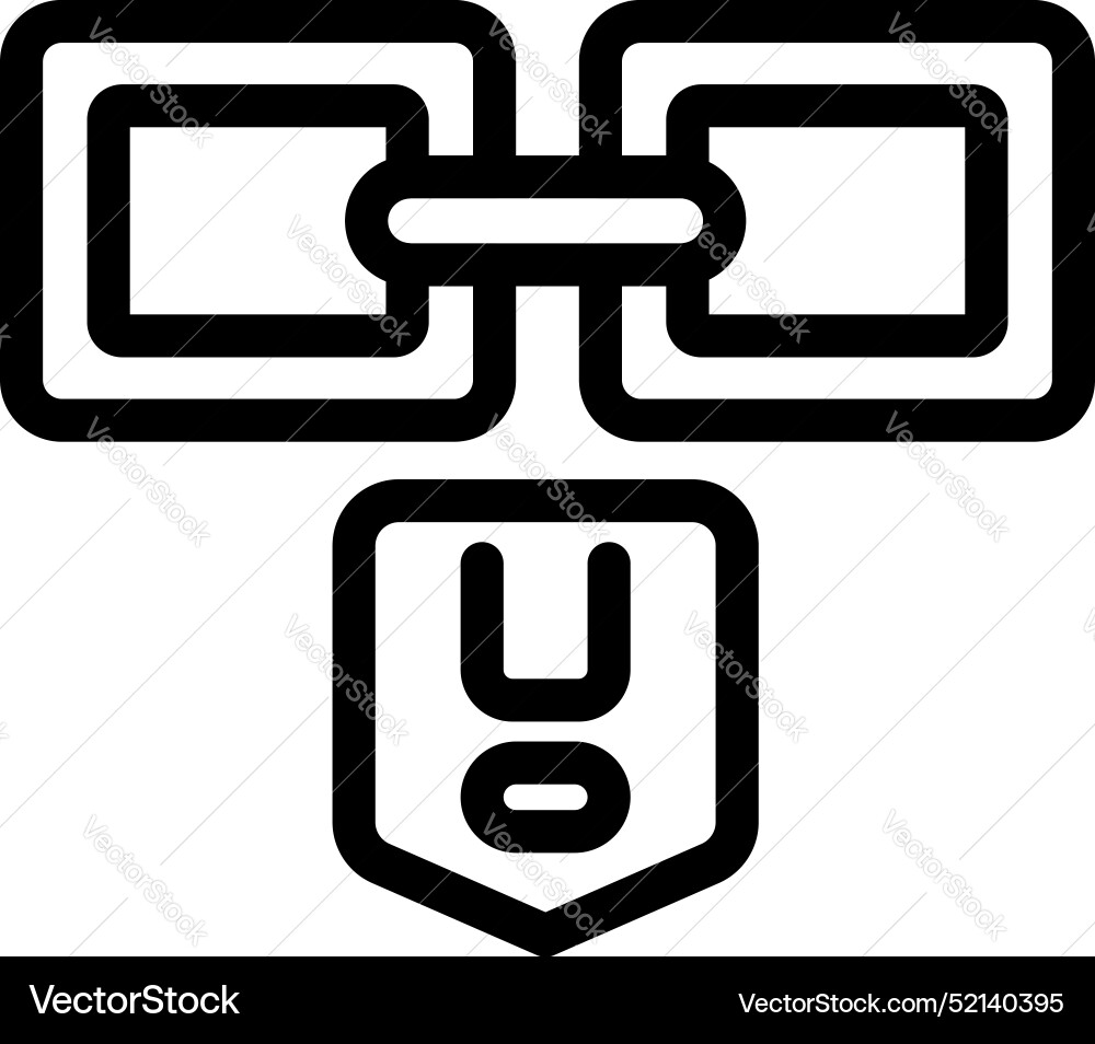 Blockchain technology showing secure connection vector image