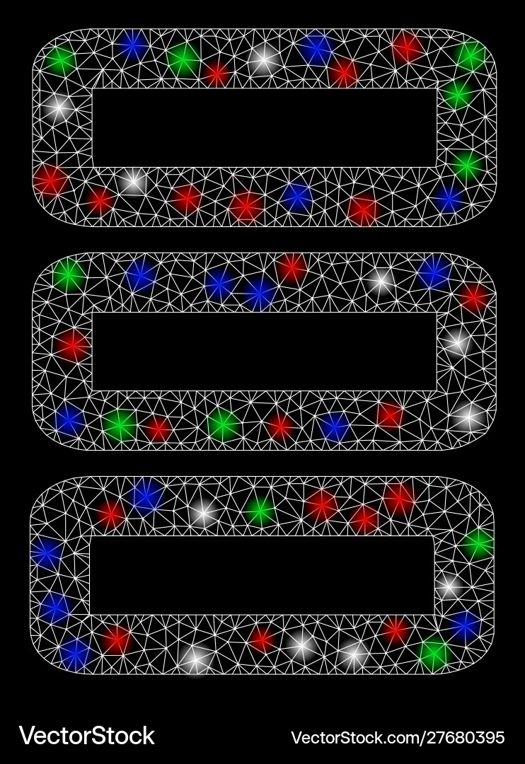 Bright mesh 2d database with flare spots Bright mesh 2d database with flare spots vector image