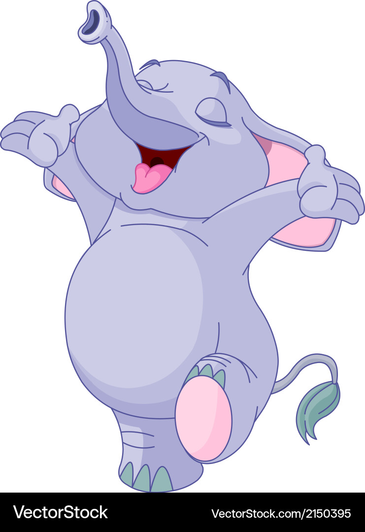 Cheerful Baby Elephant Royalty Free Vector Image