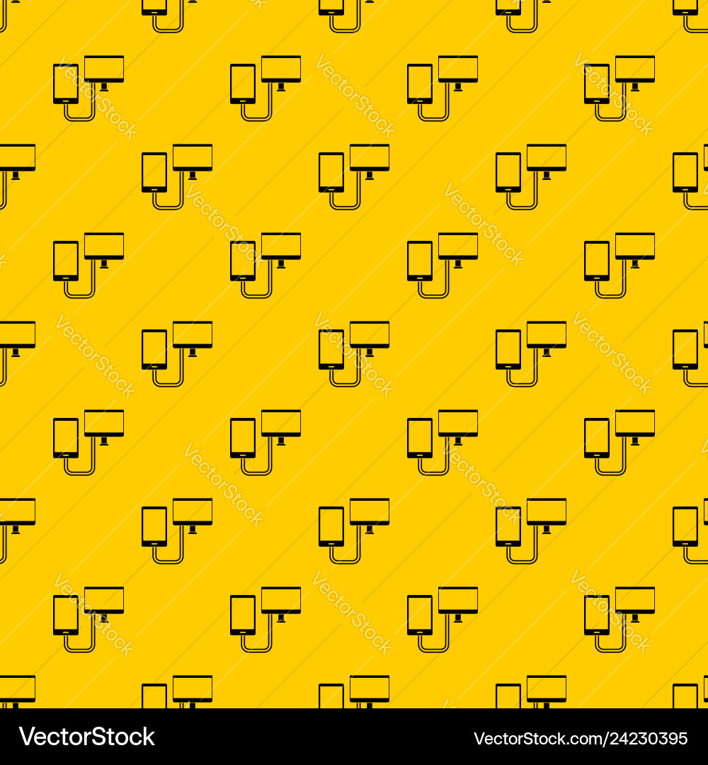 Connection phone pattern Connection phone pattern vector image