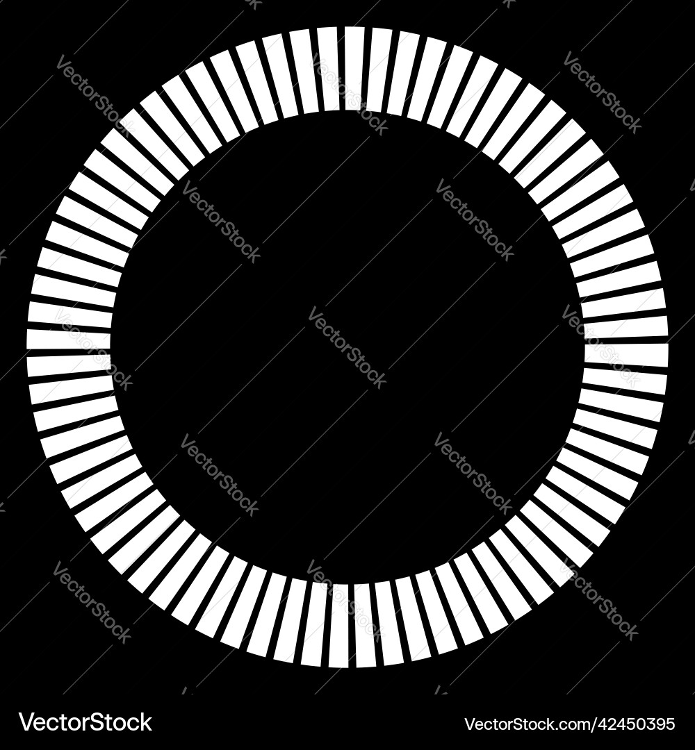 Geometric circle element with dashed lines radial Geometric circle element with dashed lines radial Vector Image